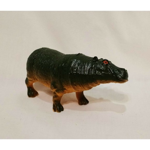 Hippopotamus Hippo Figure Gray Tan 4.5"  1998 TM P - Picture 3 of 10